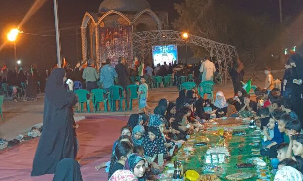 برگزاری سفره حضرت رقیه (سلام‌الله‌علیها) در اجتماع بیعت با ولایت در بندرلنگه